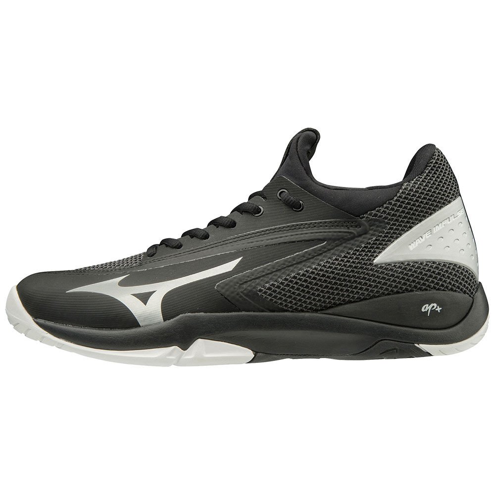 Womens Mizuno WAVE IMPULSE AC Tennis Shoes Black/Silver/White Philippines (JVFPXZ856)